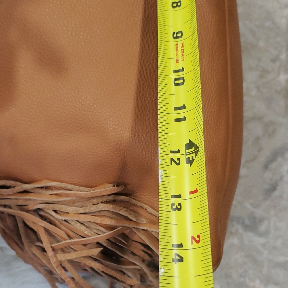 Flawed Rebecca Minkoff Tan Leather Fringe Hand Bag - Picture 15 of 17